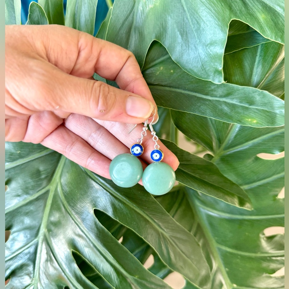 Green Aventurine Earrings || Handmade